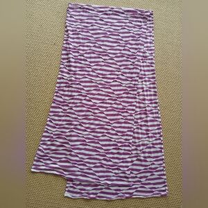 Echo Purple/ White Stripe Long Scarf/ Wrap